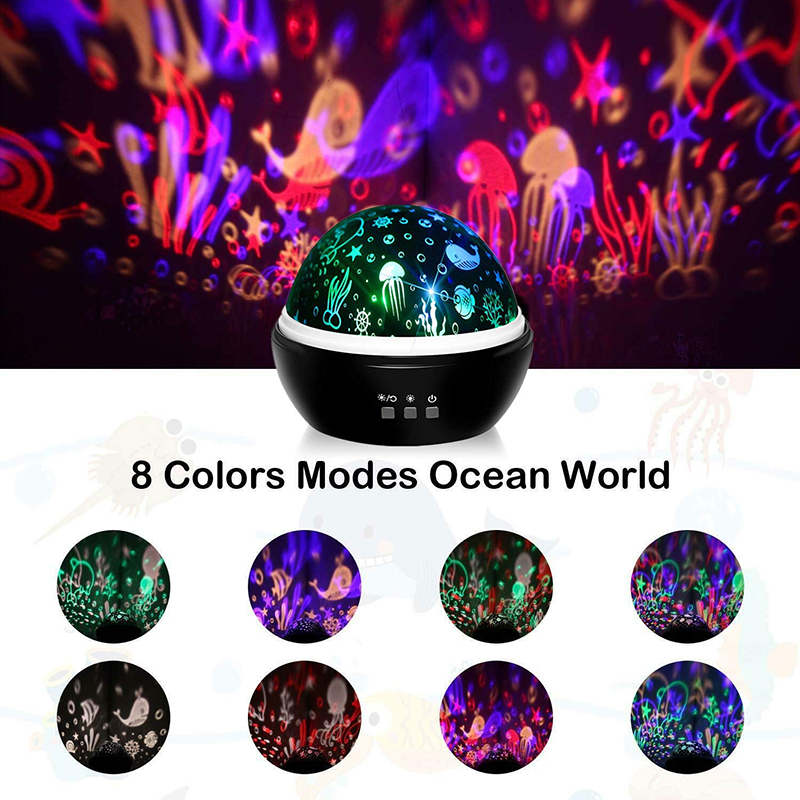 8-Mode LED Night Light Star Sky Projection Lamp TOYS FOR BOYS GIRLS Gift for Kid