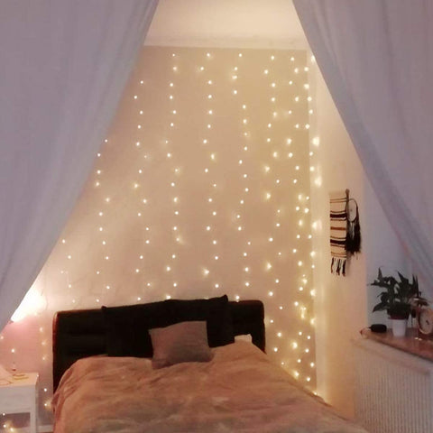 fairy lights in bedroom