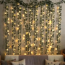 Load image into Gallery viewer, The Original Ivy Leaf Fairy Lights Curtain 12 pieces
