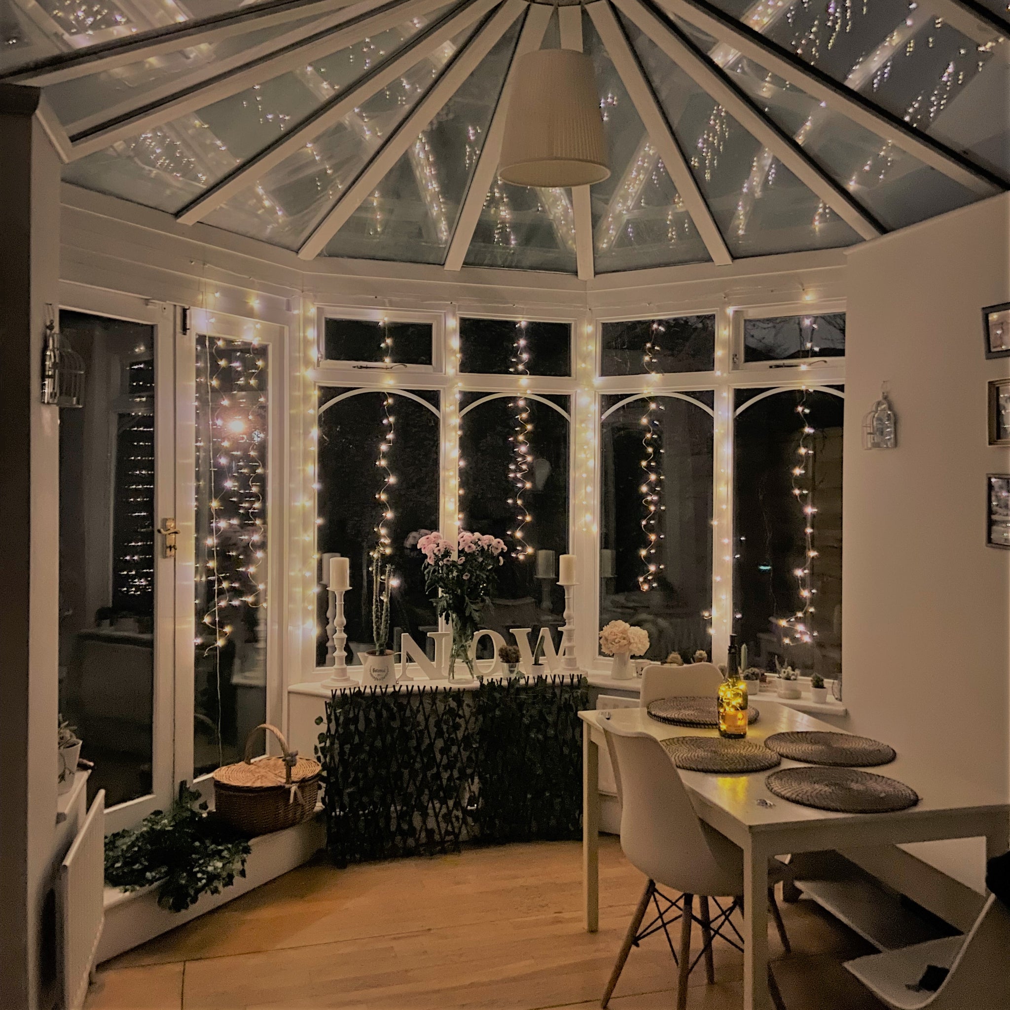 The Original Ivy Leaf Fairy Lights Curtain 12 pieces