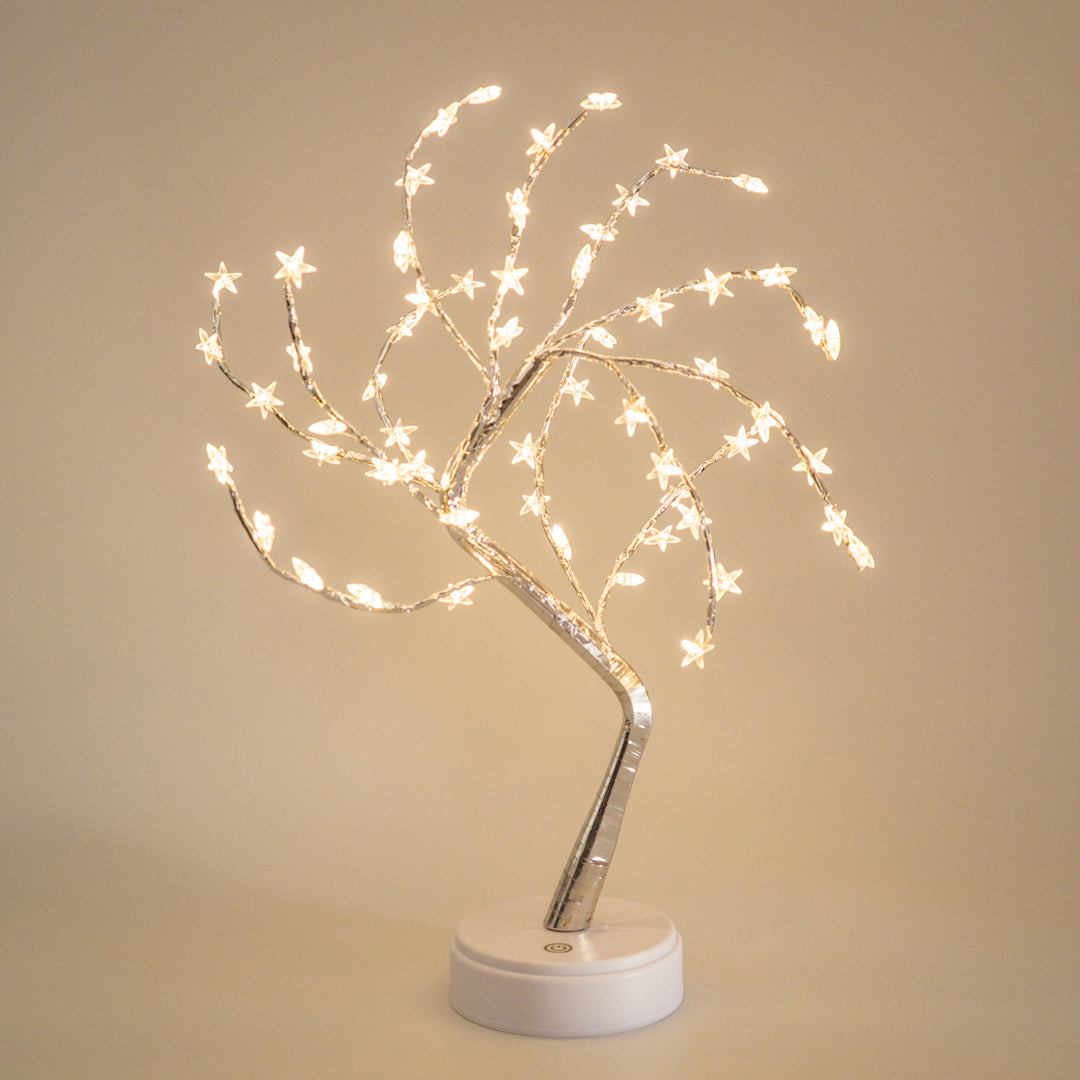 Fairy Lights Silver Stars Tree