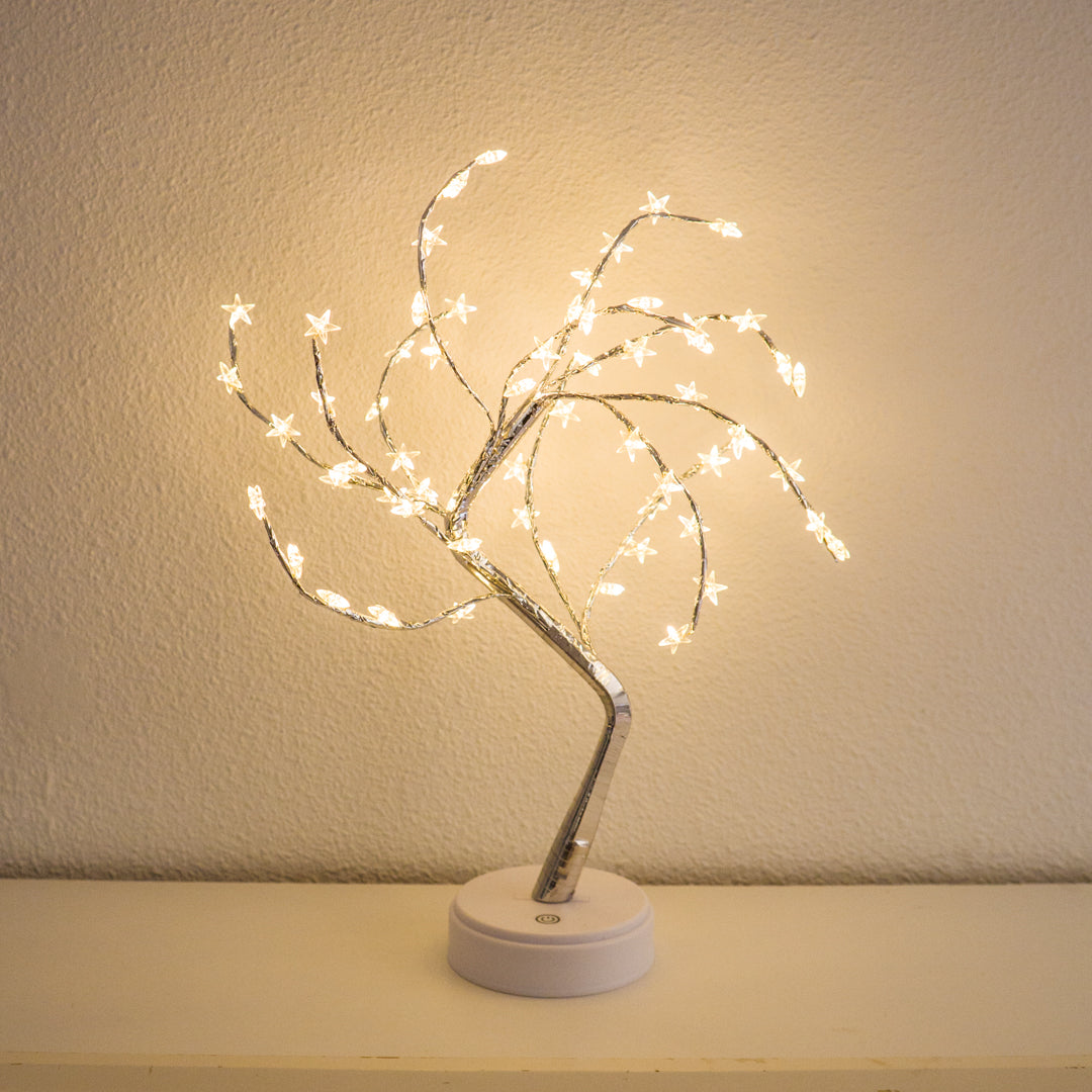 Fairy Lights Silver Stars Tree