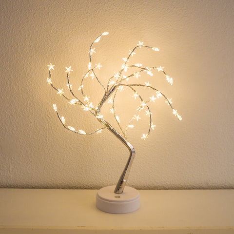 Fairy Lights Silver Stars Tree