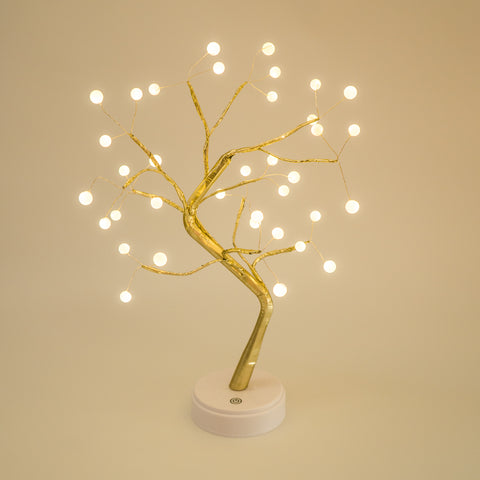 Golden Pearl Fairy Lights Tree