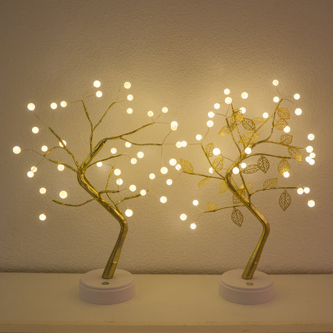 Golden Pearl Fairy Lights Tree