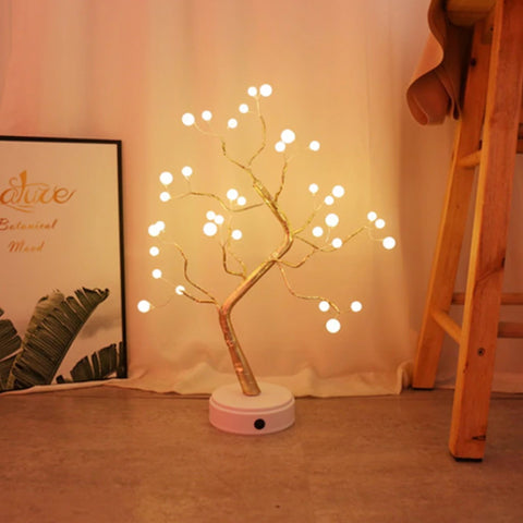Golden Pearl Fairy Lights Tree