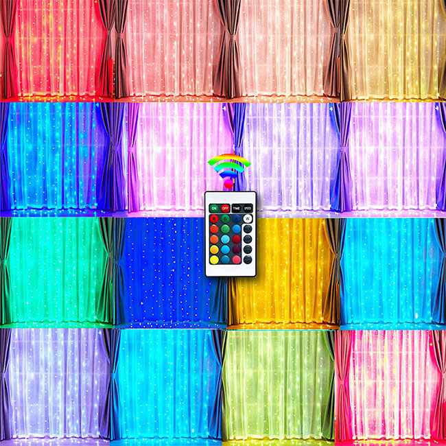 Color Changing LED Curtain Fairy Lights